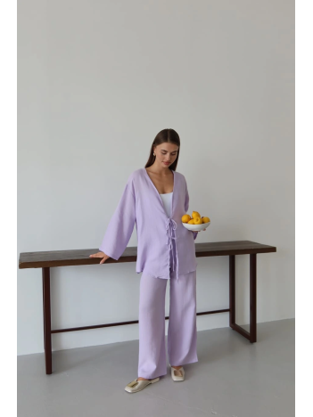 Müslin Kumaş Kimono Lila Pt Müslin Kumaş Kimono Lila Pt