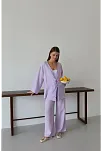 Müslin Kumaş Kimono Lila Pt