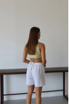 Müslin Kumaş Şort Bağcıklı Beyaz Pt Müslin Kumaş Şort Bağcıklı Beyaz Pt