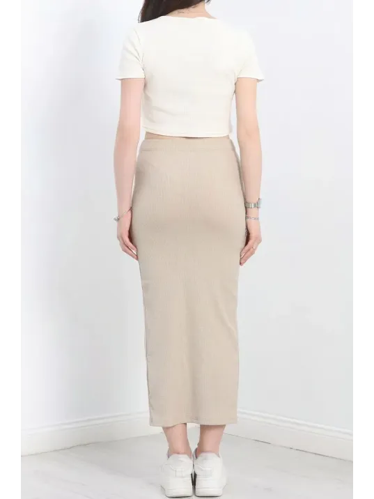 Nakışlı Etekli Takım Bej Beyaz S3899 Nakışlı Etekli Takım Bej Beyaz S3899