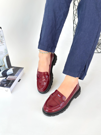 Narli Bordo Rugan Oxford Ayakkabı Narli Bordo Rugan Oxford Ayakkabı