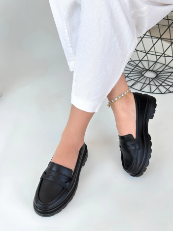 Narli Siyah Cilt Oxford Ayakkabı Narli Siyah Cilt Oxford Ayakkabı