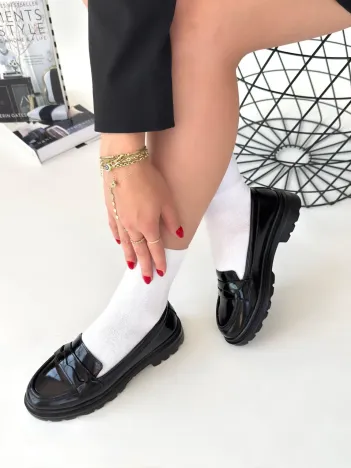 Narli Siyah Rugan Oxford Ayakkabı Narli Siyah Rugan Oxford Ayakkabı