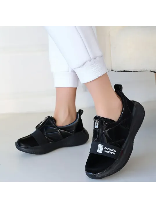 Nikeo Siyah Paraşüt Siyah Tabanlı Spor Ayakkabı