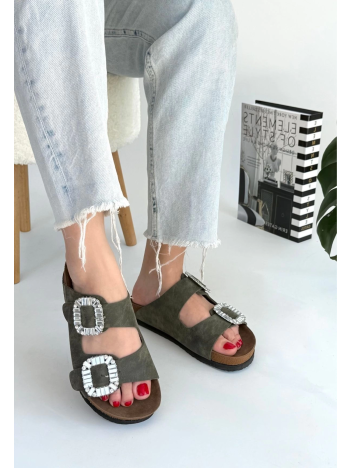 Nool Yeşil Nubuk Terlik Nool Yeşil Nubuk Terlik