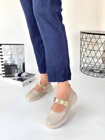 Okira Bej Rugan Oxford Ayakkabı Okira Bej Rugan Oxford Ayakkabı