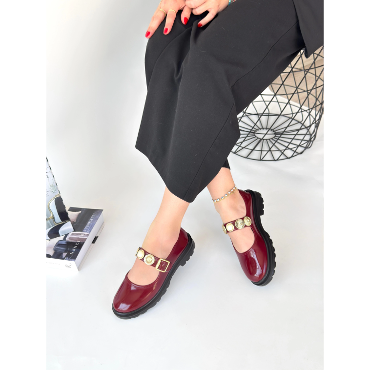 Okira Bordo Rugan Oxford Ayakkabı Okira Bordo Rugan Oxford Ayakkabı