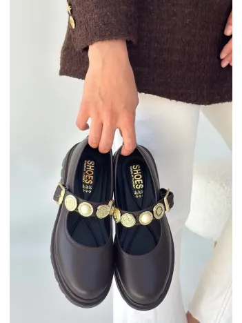 Okira Kahverengi Cilt Oxford Ayakkabı