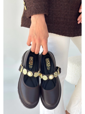 Okira Kahverengi Cilt Oxford Ayakkabı Okira Kahverengi Cilt Oxford Ayakkabı