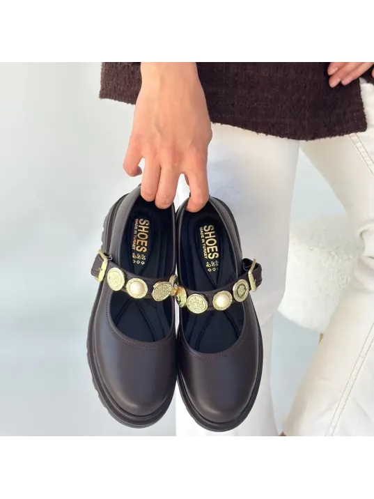 Okira Kahverengi Cilt Oxford Ayakkabı Okira Kahverengi Cilt Oxford Ayakkabı