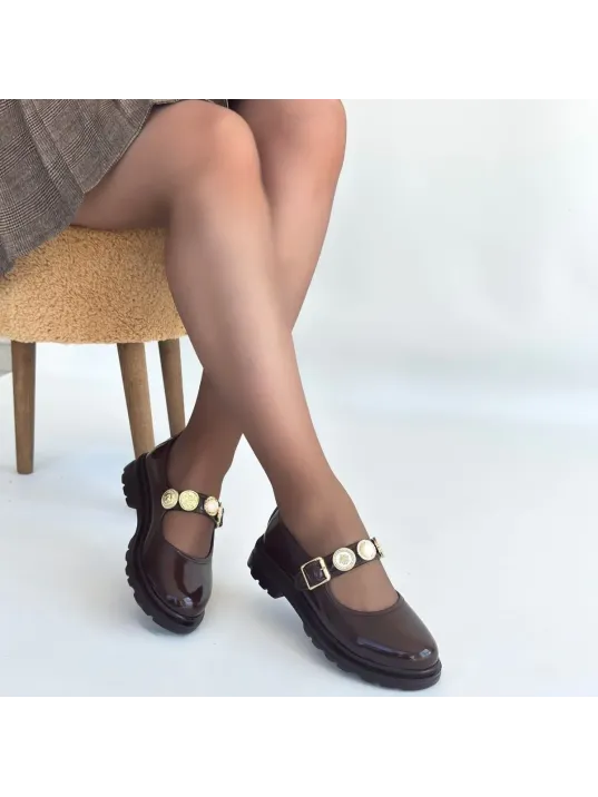 Okira Kahverengi Rugan Oxford Ayakkabı Okira Kahverengi Rugan Oxford Ayakkabı