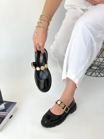 Okira Siyah Rugan Oxford Ayakkabı Okira Siyah Rugan Oxford Ayakkabı