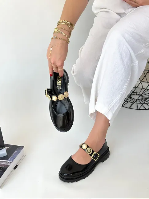 Okira Siyah Rugan Oxford Ayakkabı