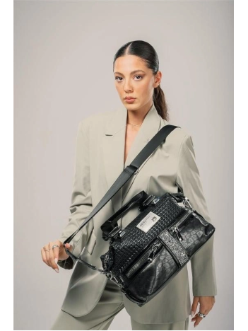 Olwa Siyah Cilt Kol Ve Omuz Çantası