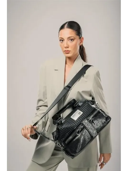 Olwa Siyah Cilt Kol Ve Omuz Çantası Olwa Siyah Cilt Kol Ve Omuz Çantası
