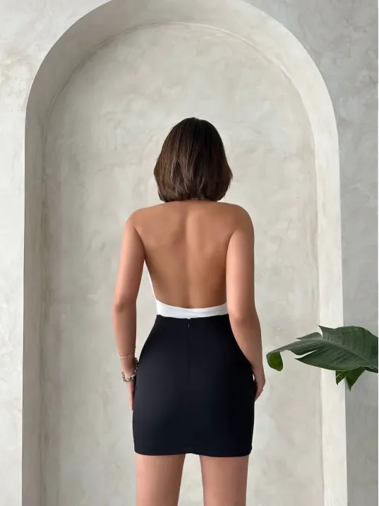 Önü Büzgülü Etek Siyah S24222