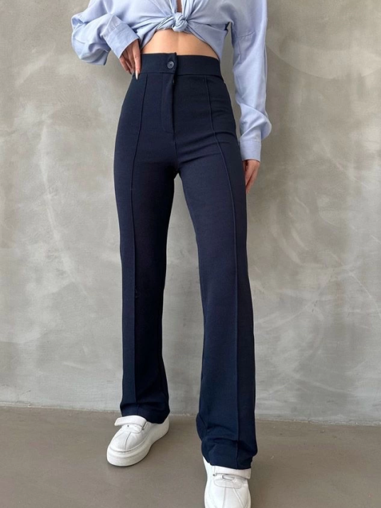 Önü cumalı ithal krep pantolon Önü cumalı ithal krep pantolon