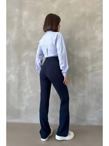 Önü Cumalı İthal Krep Pantolon