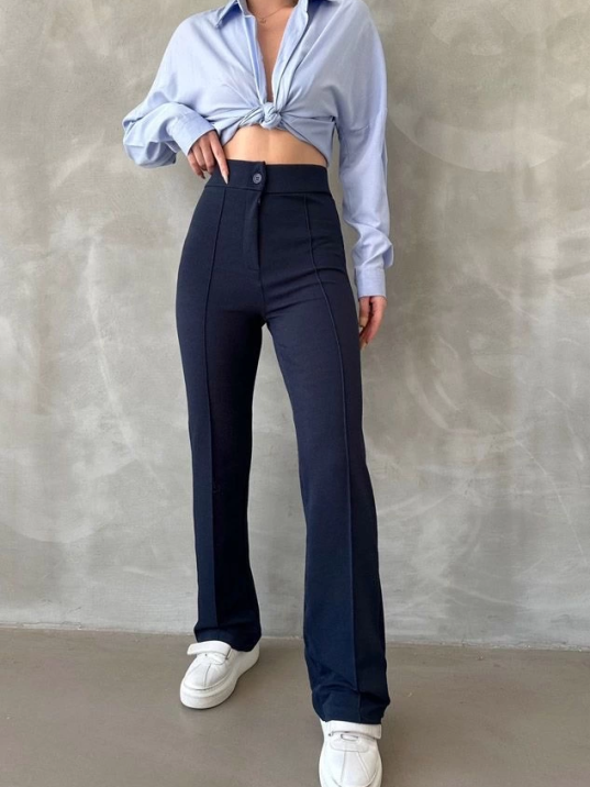 Önü cumalı ithal krep pantolon Önü cumalı ithal krep pantolon