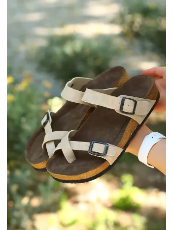 Opil Krem Nubuk Terlik