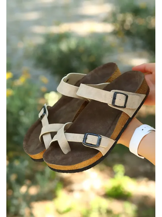 Opil Krem Nubuk Terlik