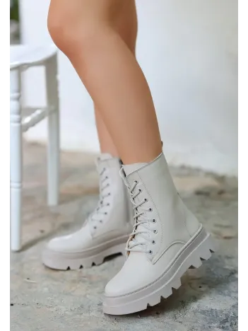 Orge Bej Cilt Bağcıklı Bot