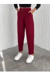 Örme Krep Pantolon Çift Düğmeli