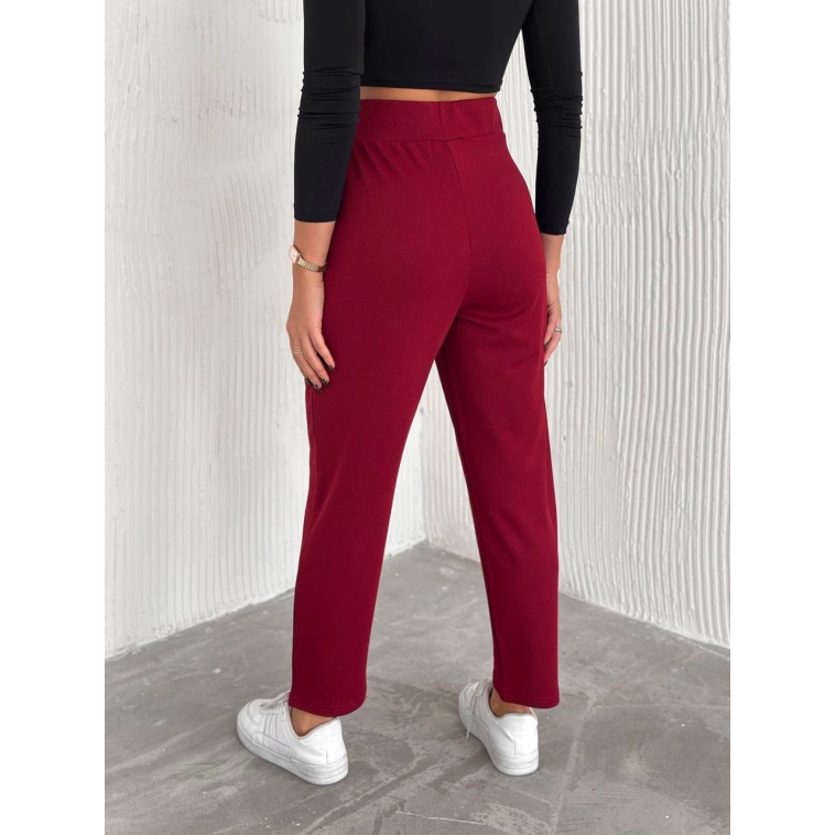 örme krep pantolon çift düğmeli örme krep pantolon çift düğmeli