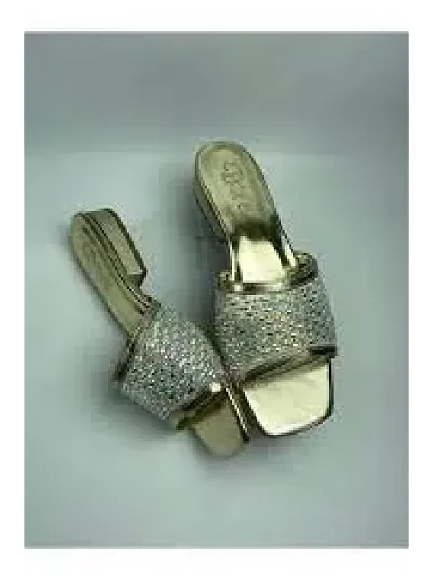 Ortu Gold Cilt İşlemeli Terlik