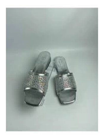 Ortu Gümüş Cilt İşlemeli Terlik Ortu Gümüş Cilt İşlemeli Terlik