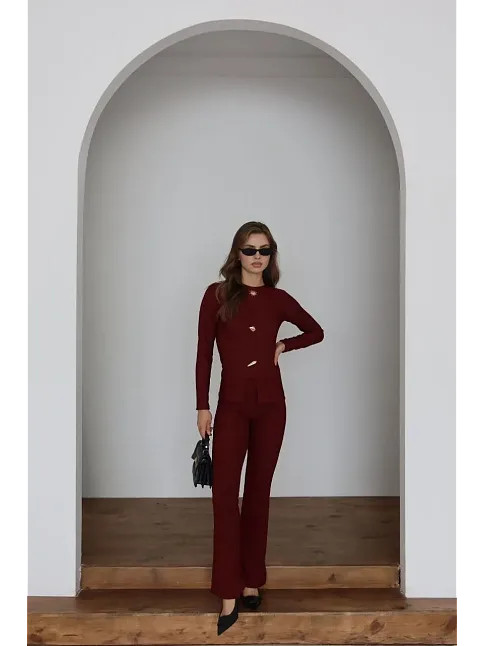 Ottoman Alt Üst Takım Bordo Pt510442
