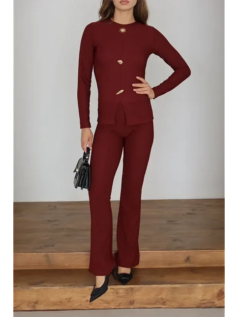 Ottoman Alt Üst Takım Bordo Pt510442