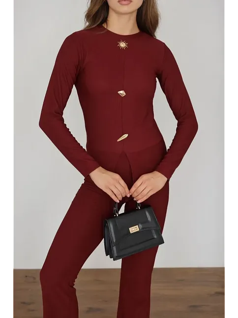 Ottoman Alt Üst Takım Bordo Pt510442