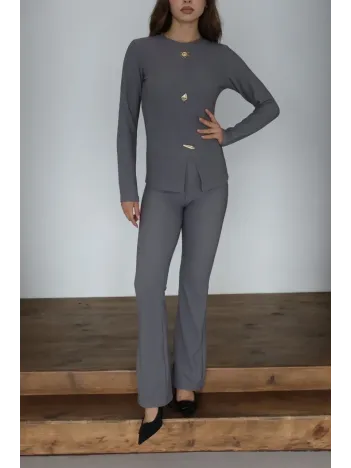 Ottoman Alt Üst Takım Gri Pt510442