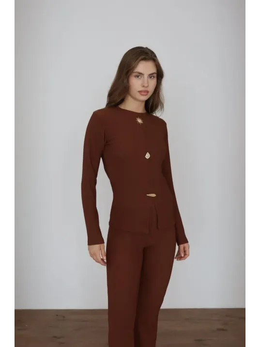 Ottoman Alt Üst Takım Kahve Pt510442