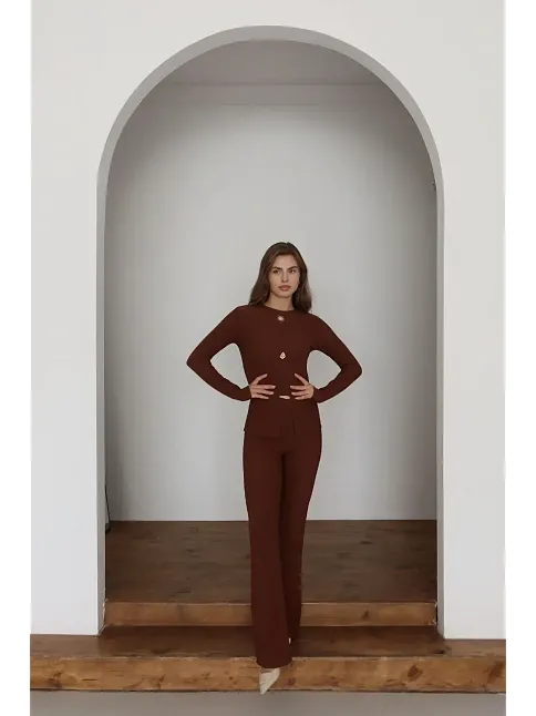 Ottoman Alt Üst Takım Kahve Pt510442