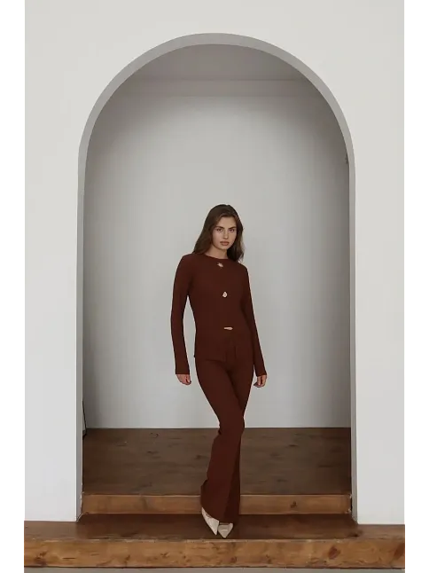 Ottoman Alt Üst Takım Kahve Pt510442