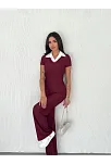 Ottoman Kumaş Beyaz Gömlek Yaka Takım S4142