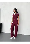 Ottoman Kumaş Beyaz Gömlek Yaka Takım S4142