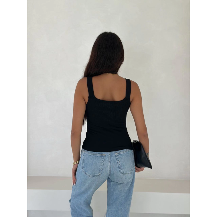 Ottoman toka askılı bluz siyah s4194 Ottoman toka askılı bluz siyah s4194
