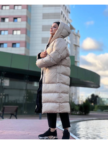 Oversize Uzun Şişme Mont