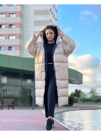 Oversize Uzun Şişme Mont