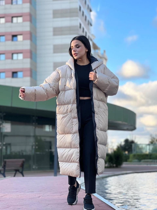 Oversize Uzun Şişme Mont Oversize Uzun Şişme Mont