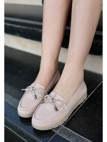 Owent Nude Cilt Babet Ayakkabı Owent Nude Cilt Babet Ayakkabı