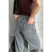 Palazzo bıyık kar yıkama buz mavi jeans pantolon d2008 Palazzo bıyık kar yıkama buz mavi jeans pantolon d2008