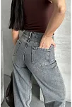 Palazzo Bıyık Kar Yıkama Buz Mavi Jeans Pantolon D2008