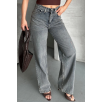 Palazzo bıyık kar yıkama buz mavi jeans pantolon d2008 Palazzo bıyık kar yıkama buz mavi jeans pantolon d2008