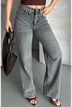 Palazzo Bıyık Kar Yıkama Buz Mavi Jeans Pantolon D2008