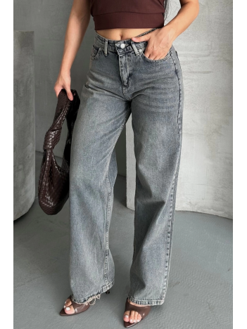 Palazzo bıyık kar yıkama buz mavi jeans pantolon d2008 Palazzo bıyık kar yıkama buz mavi jeans pantolon d2008