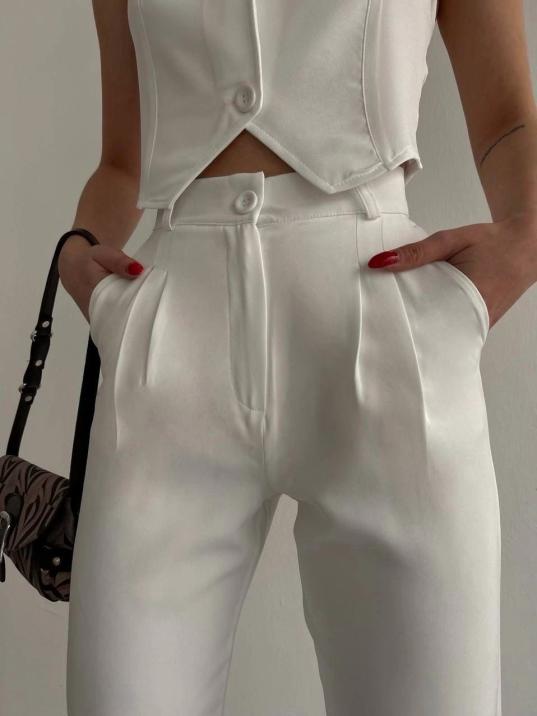 Palazzo pantolon beyaz s23211 Palazzo pantolon beyaz s23211